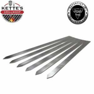 Edelstahl Adana Grillspieße / Schaschlikspieße extra breit 24mm 450mm/600mm lang