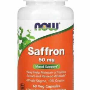 Now Foods Safran, 50 mg, 60 pflanzliche Kapseln
