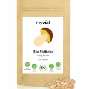 Bio Shiitake Kapseln 120 Stück hochdosiert - Heilpilz Vitalpilz Mehr Energie