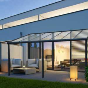 Terrassenüberdachung | Aluminium | 12mm VSG-Glas | 3m | 4m | 5m | 6m | 7m | Neu
