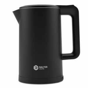 Balter Edelstahl Wasserkocher 1,7 L Doppelwandig, Kabellos, Teekocher, Kompakt