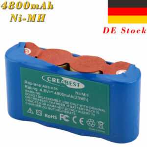 Creabest 4.8V 4.8Ah Ni-MH Akku für Karcher Akkubesen ABS-K55 BF9900 K50 K85