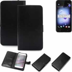 Schutz Hülle für HTC U11 Dual-SIM Wallet Case + Bumper schwarz Flipstyle Tasch