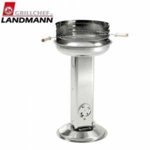 Landmann Edelstahl Säulengrill Holzkohlegrill Standgrill Gartengrill Barbecue