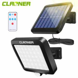 56 LED Solarleuchte mit Bewegungsmelder Außen Solarlampe Fluter Sensor Strahler