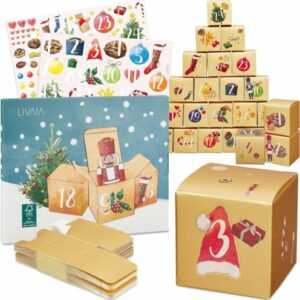 Adventskalender zum Befüllen: Adventskalender 2023 – 24x Geschenkbox Weihnachten
