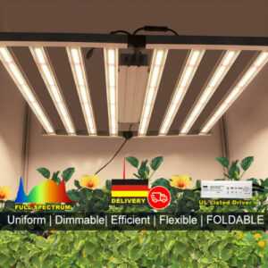 640W Spider PRO Faltbare LED Bar Grow Light Vollspektrum für Zimmerpflanze 6x6ft
