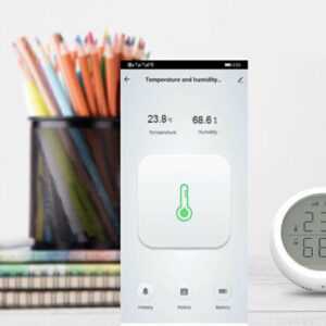 ZigBee Drahtloser LCD-Temperatur- und Feuchtigkeitssensor Smart Home