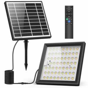 Mustwin Solarlampe Solarleuchte Geteiltes Solar LED Lampe IP65 Wasserdicht