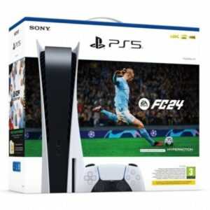 Sony PlayStation PS5 Konsole mit Laufwerk (Disc) + FIFA 24 Spiel (Downloadcode)