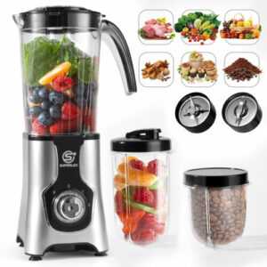 Superlex 5 in 1 Standmixer Smoothie Maker Blender Milchshaker Mixer Ice Crusher