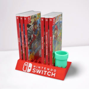 Nintendo Switch Spielehalter Game Holder Rot Stand Spiele Halter 12 GAMES