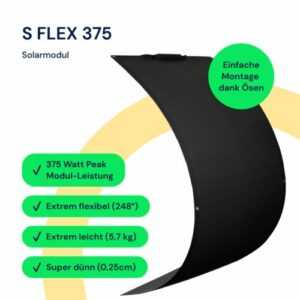 Solarmodul Solarpanel Flex flexibel 375Wp Full Black