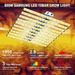 800W Spider Samsung LED Grow Light Bar Dimmbar Commercial Lamp Indoor Veg Flower