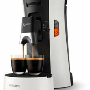 Philips SENSEO Select CSA230/00 Kaffeepadmaschine - Weiß/Klavierlackschwarz,...