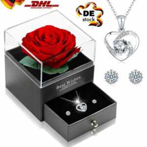 Rosenbox Geburtstagsgeschenk für Frauen Ewige Rose Geschenkbox Valentinstag-Gift