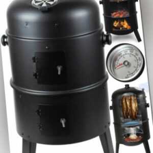 MalTec GrillMaster SmokeHouse GM8000 Kohlengrill Räucherei 3-in-1 Garten Terrass