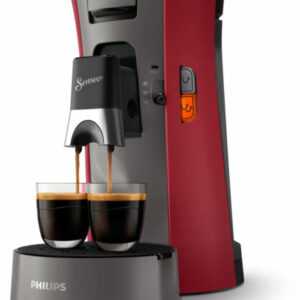 Philips SENSEO Select CSA230/90 Kaffeepadmaschine 1450W 0,9L Dunkelrot/Grau NEU