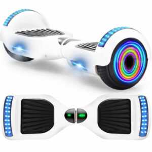 Hoverboard Weiß Elektro Scooter Bluetooth LED Licht Fernsteuerung Kinder Segway