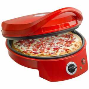 Bestron elektrischer Pizzaofen APZ400Z, bis 230°C, 1800W, ROT