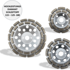 Diamantschleiftopf Schleifteller 115mm,125mm,180mm Betonschleifer Premiumartikel