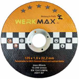 WERKMAX® Trennscheiben 125 x 1mm 10-500 Stk. INOX Edelstahl Metall Flexscheiben