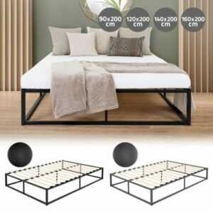 Metallbett Stahl Bettgestell Einzelbett Doppelbett Schlafzimmerbett mit Matratze
