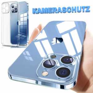 Silikon Hülle für iPhone 15 14 13 12 11 Pro Max 8 7 6 Kameraschutz TPU Case Klar