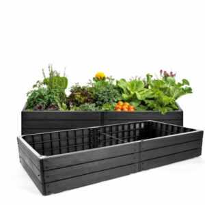 XL Hochbeet für Garten ideal für Pflanzen aus wetterfestem  Kunststoff 150x76 cm
