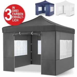 Pavillon Gartenzelt Wasserdicht 3x3m UV 50+ Party Fest Zelt Garten Falt Pavillon