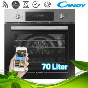 Backofen Herd Einbau Autark Edelstahl Candy WIFI Elektro Umluft Grill Display