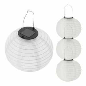 LED Solar Lampion warmweiß 20cm - 4er Set - Garten Balkon Deko Party Beleuchtung