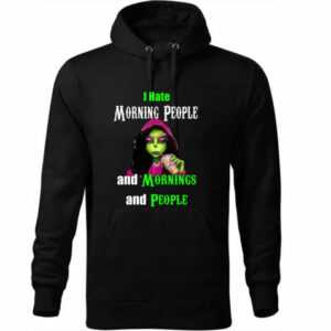 Grinch Frau Woman Hate Morning Weihnachten Pullover Hoodie Damen & Herren Unisex