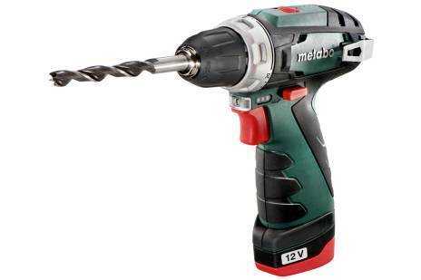Metabo Akku-Bohrschauber Akkuschrauber 12V +1x Akku 2Ah PowerMaxx BS (600079500)