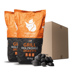 Grillkohle Grillbriketts Holzkohle Holzkohlebriketts Gastro 10kg x 2 Sack 20kg