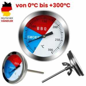 BBQ Grill Thermometer 0-300°C Analog Smoker Gasgrill Einbau Räucherofen