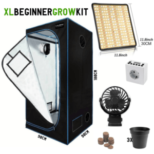 XL Grow Set - Anbauzelt - 90x90x180cm - 300 Watt - LED Grow Licht - Starter Set