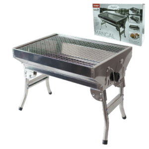 Mangal Angler Campinggrill Kohlengrill Grill rostfrei mit Klappbeinen Edelstahl