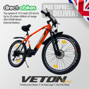 Veton E-Bike - 250W 36V Elektrofahrrad - Pedalassistent E-Bike - 4 Farboptionen