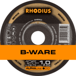 RHODIUS Trennscheibe XTS 100 Stück Ø 125 mm B-WARE für Edelstahl, Stahl, Metall