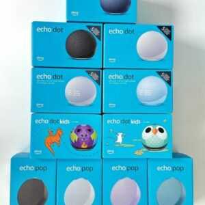 Amazon Echo Dot 5, 4 Gen, mit Alexa Smart Speaker, Anthrazit, Weiß, Blau