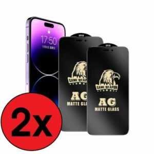 2x iPhone 15 14 13 12 11 Pro Max Matt Panzer Schutzglas Displayschutz Hartglas