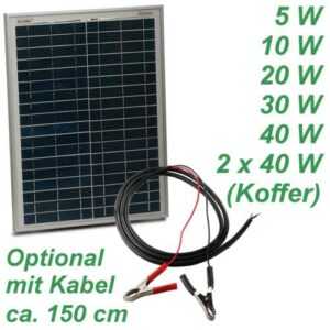 12V Solarmodul 5W 10W 20W 30W 40W 80W Solarpanel Solarzelle Photovoltaik Solar