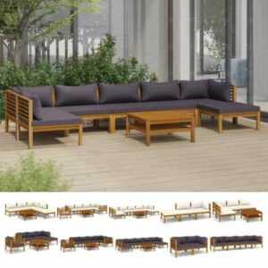 Akazie Gartenmöbel mit Kissen Sofa Lounge Sitzgruppe mehr Auswahl vidaXL