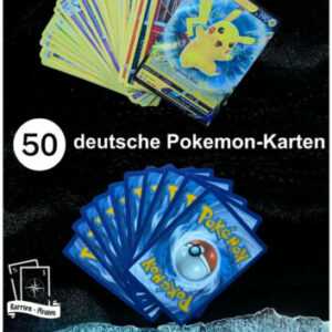 50 verschiedene Pokemon Karten inklusive 5 Holo Karten Deutsch (keine doppelt)