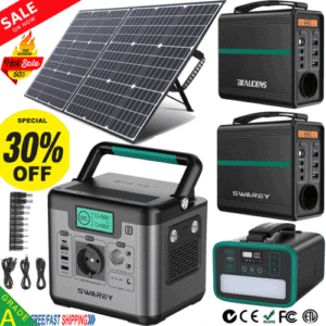 1500W/1000W/500W Solar Generator Power Station Mit 100W Solarpanel Ladegerät