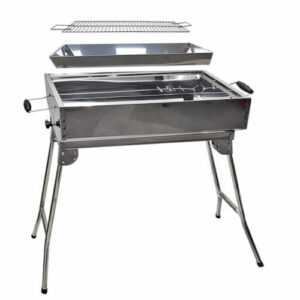 Mangal Schaschlik Kairat Grill Edelstahl rostfrei Grill mit Grillrost