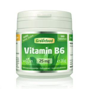 Vitamin B6, 25 mg, extra hochdosiert , 180 Tabletten – vegan