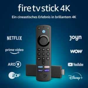 Fire TV Stick 4K HDR + Alexa Sprachfernbedienung TV-Steuerungstasten • NEU & OVP