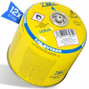 Z.M.C 12x Gaskartuschen 500g / 990ml, 7/16" Eurogewinde Schraubgewinde Anschluss